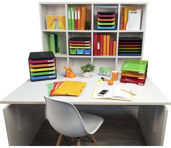 Exacompta Big-Box Skuffekabinet, 4, Harlequin