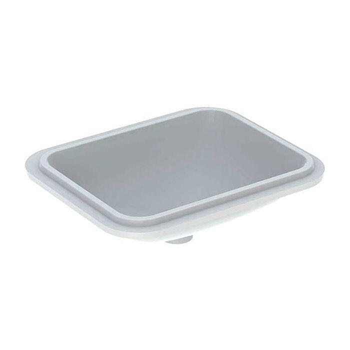 Geberit VariForm Unterbauwaschtisch 500763002 53x44cm, ohne Hahnloch, Überlauf, rechteckig, weiß KeraTect