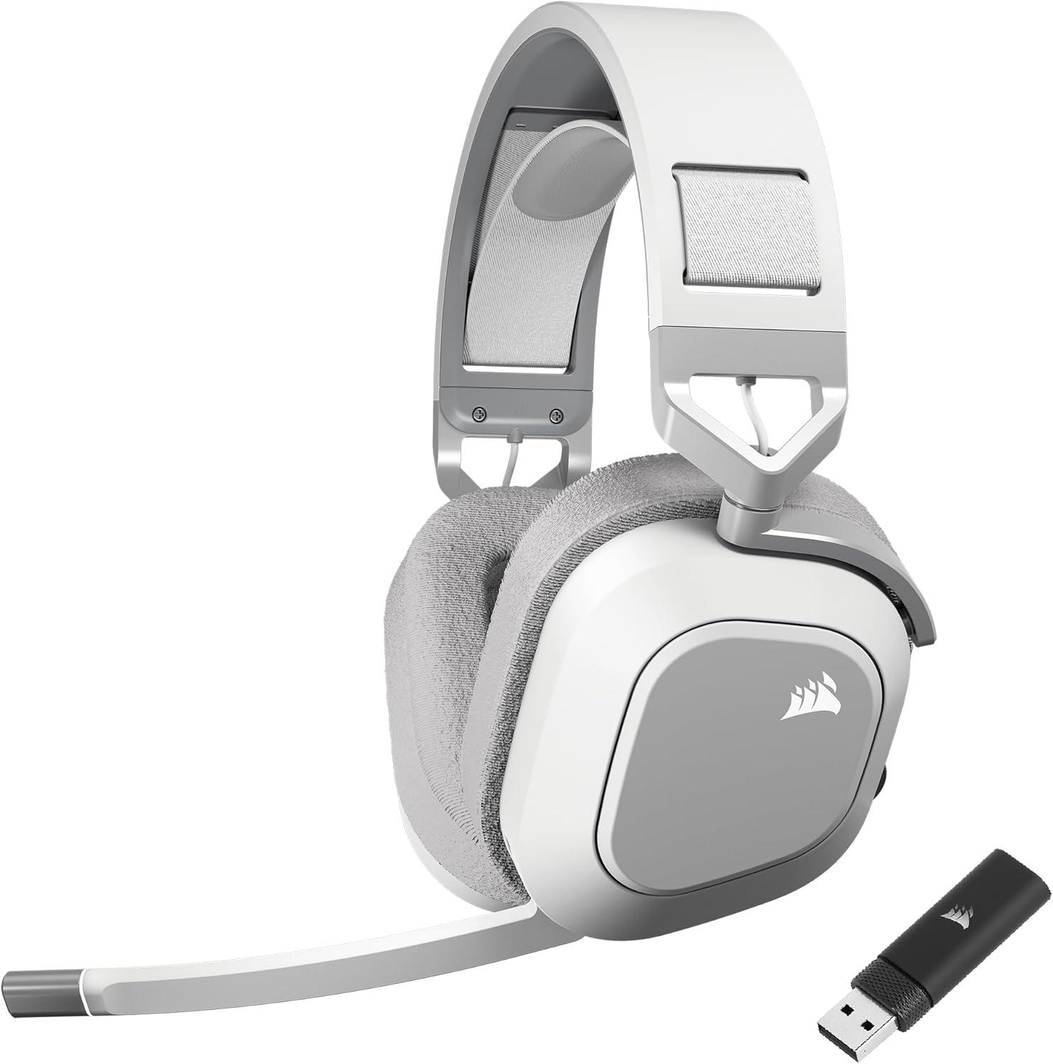 Corsair HS80 MAX Wireless Gaming Headset mit Bluetooth, Dolby Atmos, 2.4GHz, Omnidirectional Mikrofon für PC, PS5, PS4, Switch