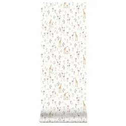 Tapete, Little Dutch Vliesbehang - Bluehende Safari (53 x 1000 cm)