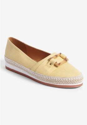 Wide Width Women's The Lorelai Slip On Flat by Comfortview in Yellow (Size 9 W)