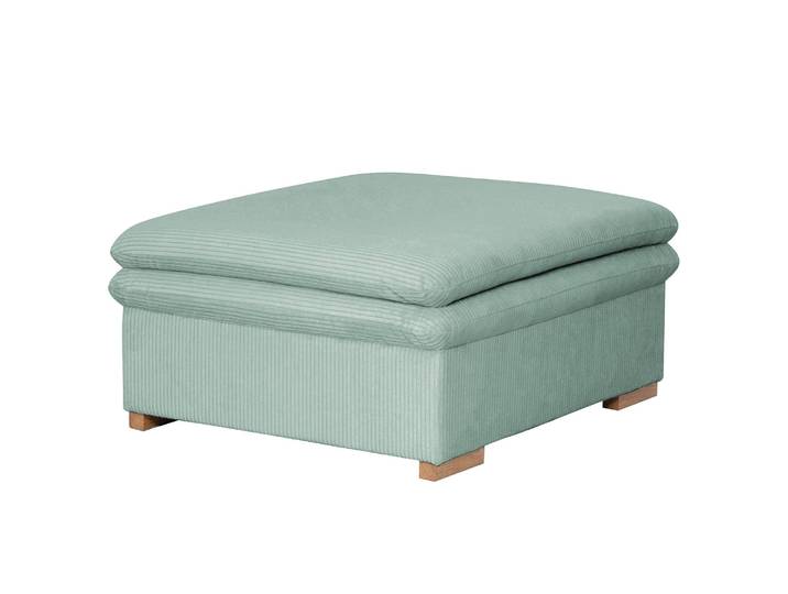 Polsterhocker Dailman 105 x 90cm Blau/Babyblau Cordstoff Lola: Babyblau