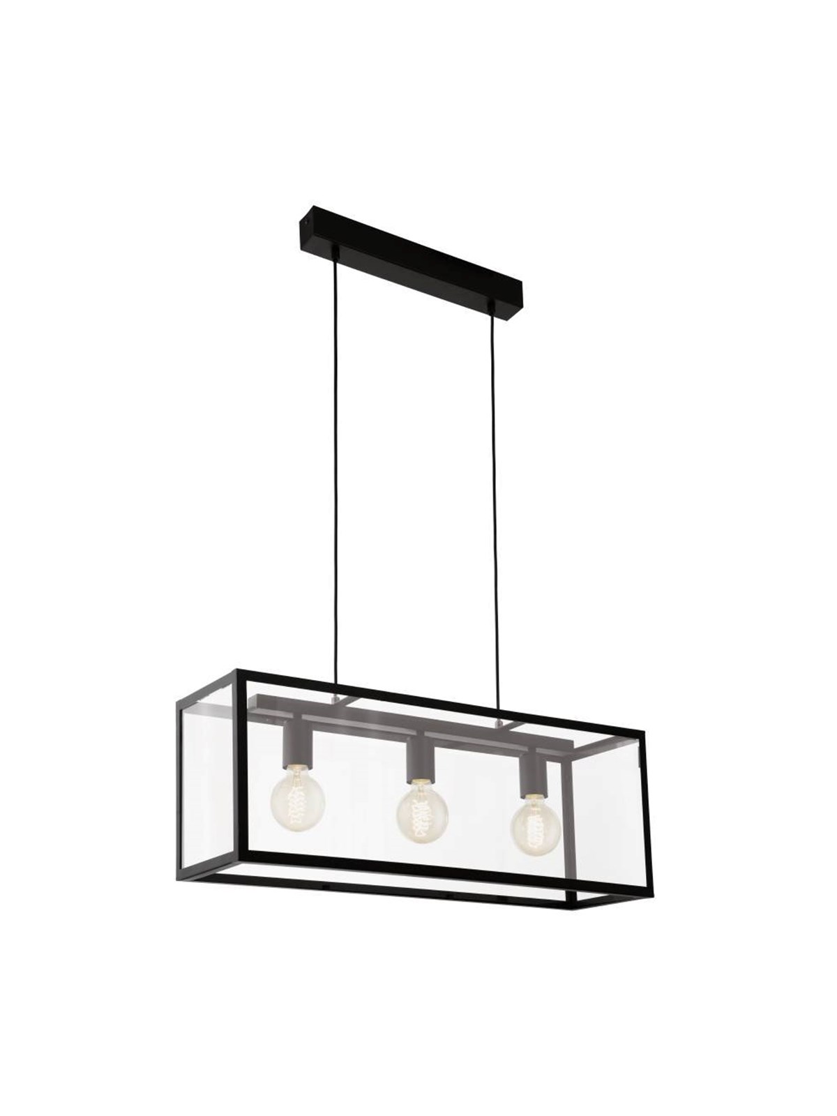 EGLO CHARTERHOUSE LONG TABLE 3L SCHWARZ/KLAR