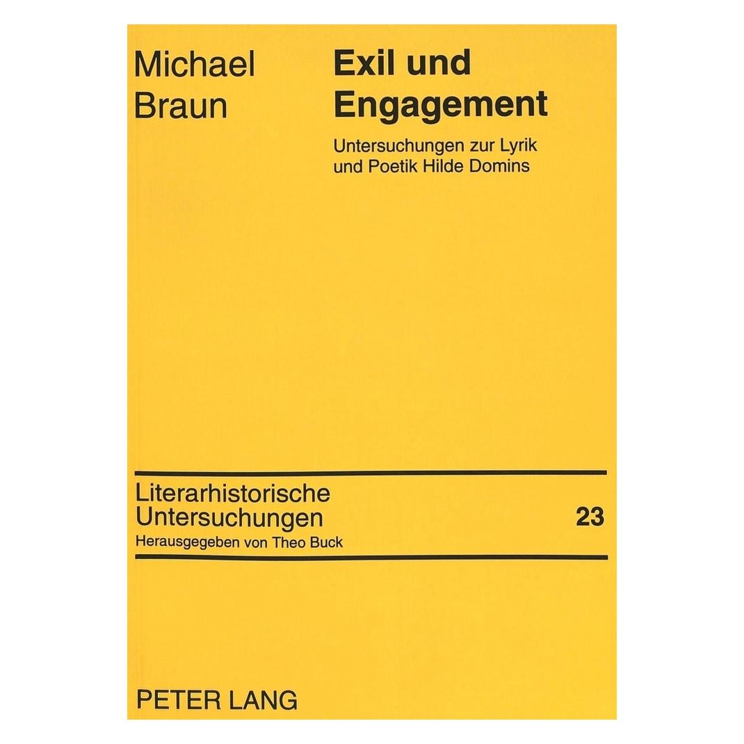 Peter Lang Exil und Engagement (Deutsch, Softcover, Michael Braun) (56033634)