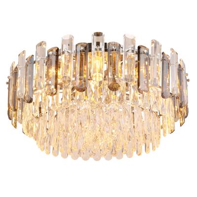 GLOBO LIGHTING Deckenleuchte "ORGINA", silber (verchromt), 1, Ø 55cm H: 27cm, 1 Stk., Leuchten, Deckenlampe Wohnzimmer-Leuchte Schlafzimmer-Leuchte Flur Küche, Deckenleuchte