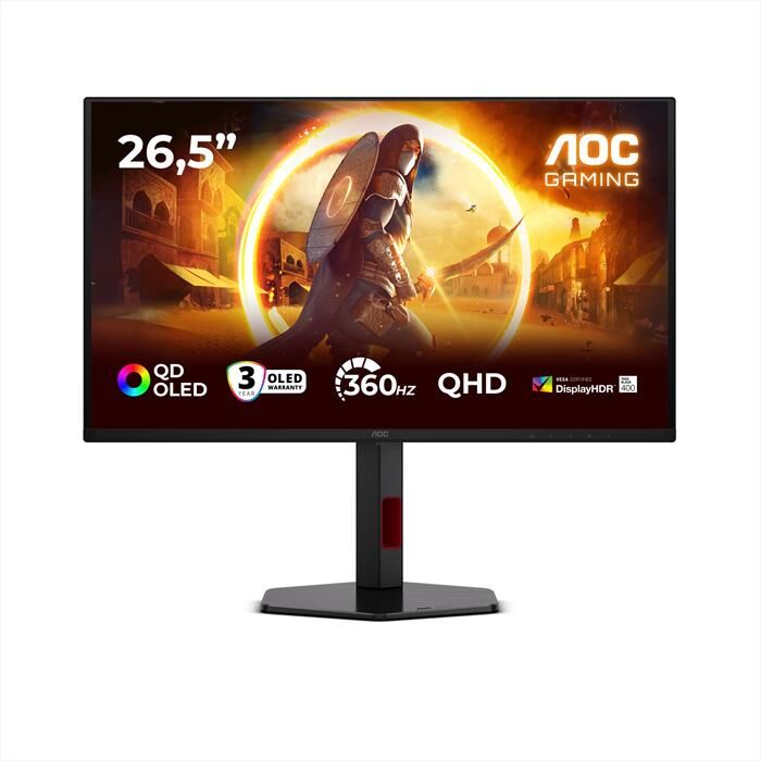 AOC Monitor Oled 26,5" Q27g4sdr-nero/rosso