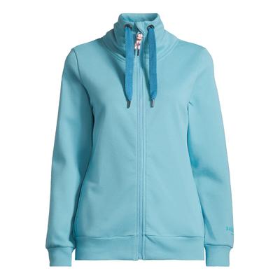 Sweatjacke SALZHAUT "Sweatjacke RACKELN - UNI", Damen, Gr. M, blau (reef), Obermaterial: 80% Baumwolle CO. 20% Polyester PES., Sweatjacken Sweatjacke