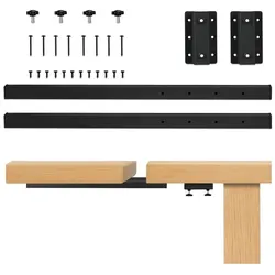Relaxdays Tischplattenverlängerung Metall 60 cm Schwarz