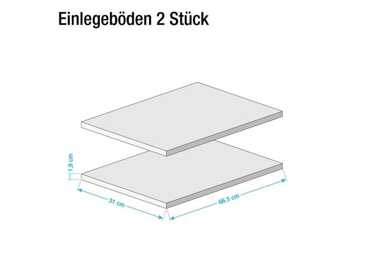 Étagères d'insertion Allround I Lot de 2 67 x 1 x 31cm Blanc/Blanc