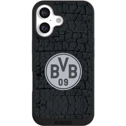 Nivocase Handyhülle für Apple iPhone 16 Hülle NIVOpure Case Schwarz BVB Borussia Dortmund Trikot (Apple iPhone 16), Smartphone Hülle, Schwarz