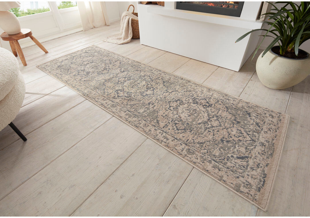 Hanse Home Terrain Ivory/Grey Rug Creme Grey Runner 80cm x 200cm