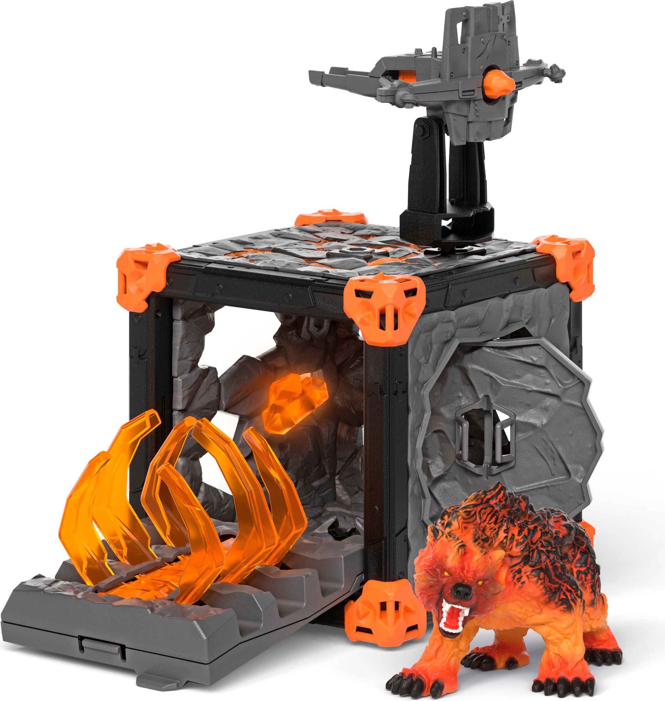 Spielfigur SCHLEICH "ELDRADOR CREATURES, BattleCave Lavabär (42732)", bunt, Spielfiguren, Kinder, Kunststoff, Spielfigur