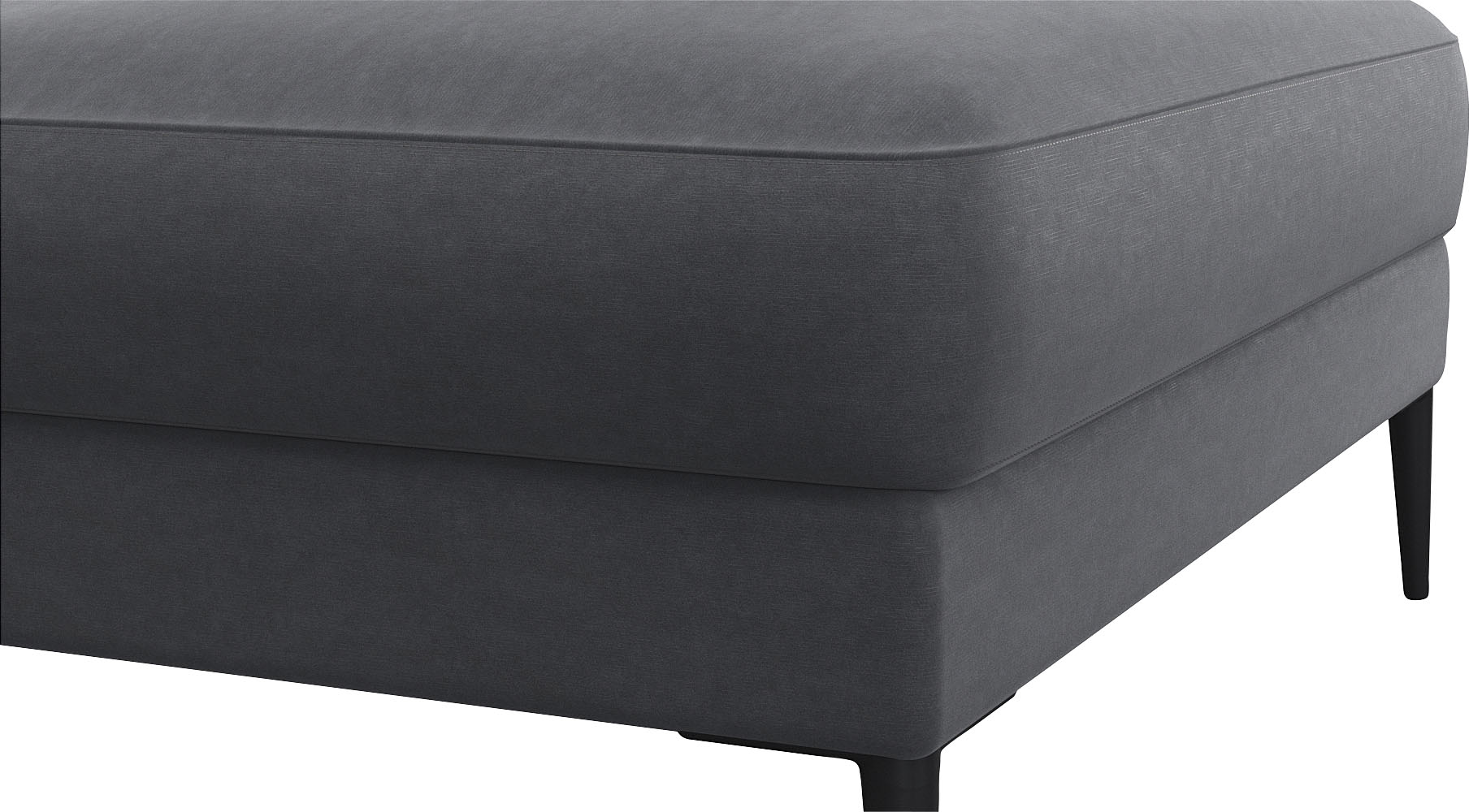 Pouf FLEXLUX "Belle Polsterhocker, Sitzhocker", grau (soft grau), B:95cm H:43cm T:73cm, Poufs, Pouf, Skandinavisches Design, In hochwertiger Verarbeitung