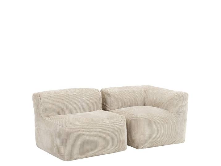 SITZSACK-SOFA 2-tlg.: Ecksessel, Sessel