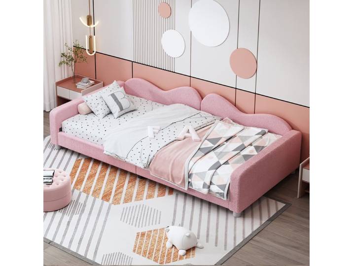 Feuille épaissie Structure de lit Eco - friendly Material lit d'enfant durable lit rembourré 90 * 200cm canapé - lit cadre de lit