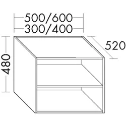 Burgbad Regal System 30 Preisgruppe 2 Echo 480x400x520 Eisblau Softmatt, WUYX040F3962 WUYX040F3962
