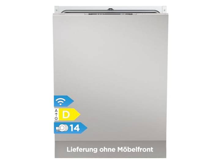 Midea Spülmaschine Vollintegriert 60 cm Einbaugeschirrspüler 14 Maßgedecke 44 dB Leise, 8 Programme, Startzeitvorwahl, Halbe Beladung, Automatische Türöffnung, Vollwasserschutz, WLAN App-Steuerung