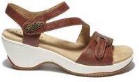 Women's Cindy Ankle Strap Wedge Sandal by Hälsa in Cognac (Size 11 M)