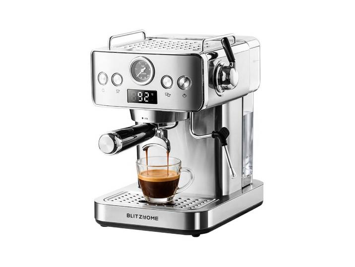 BLiTZWOLF Siebträgermaschine 1150W Espressomaschine 20Bar mit PID, Manometer, 51mm Siebträger, und 51mm Siebträger & Dampflanze