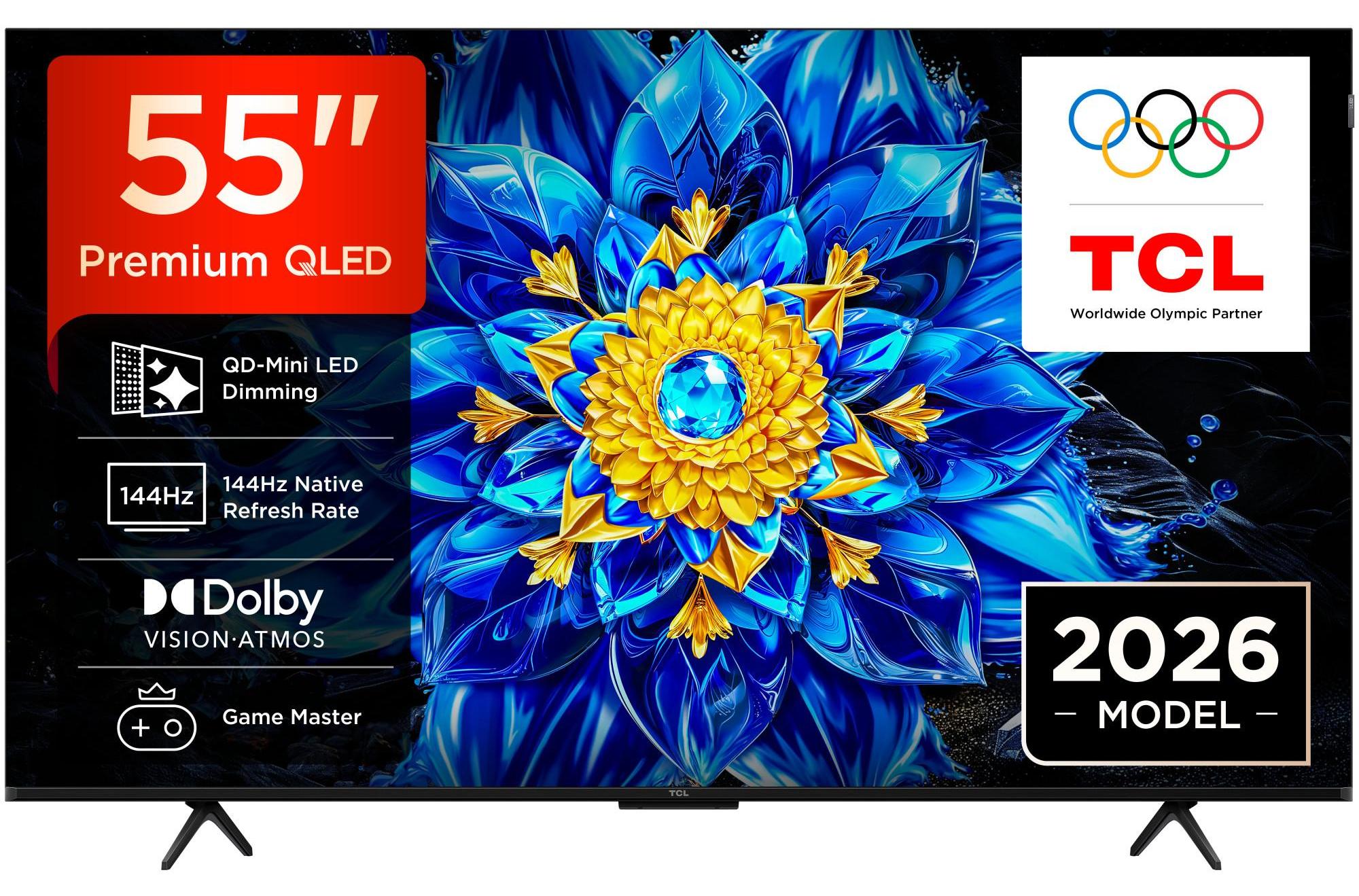 TCL QLED810L 55QLED810L, 139,7 cm (55"), 3840 x 2160 Pixel, QD-Mini LED, Smart-TV, WLAN, Schwarz