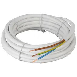 H05VV F315W 5M - Schlauchleitung H05VV-F, 3 x 1,5 mm, 5 m, weiß