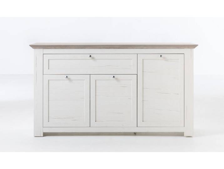 Sideboard ISADORA 164 x 91 cm weiß/ braun