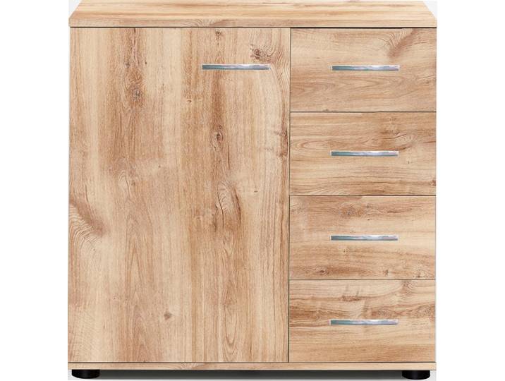 Kombikommode WIMEX Anna , braun (plankeneichefarben), B:81cm H:83cm T:41cm, Sideboards, Kombikommode