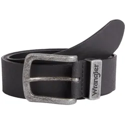 Wrangler Leder Gürtel - Basic Metal - Loop - schwarz - 110cm