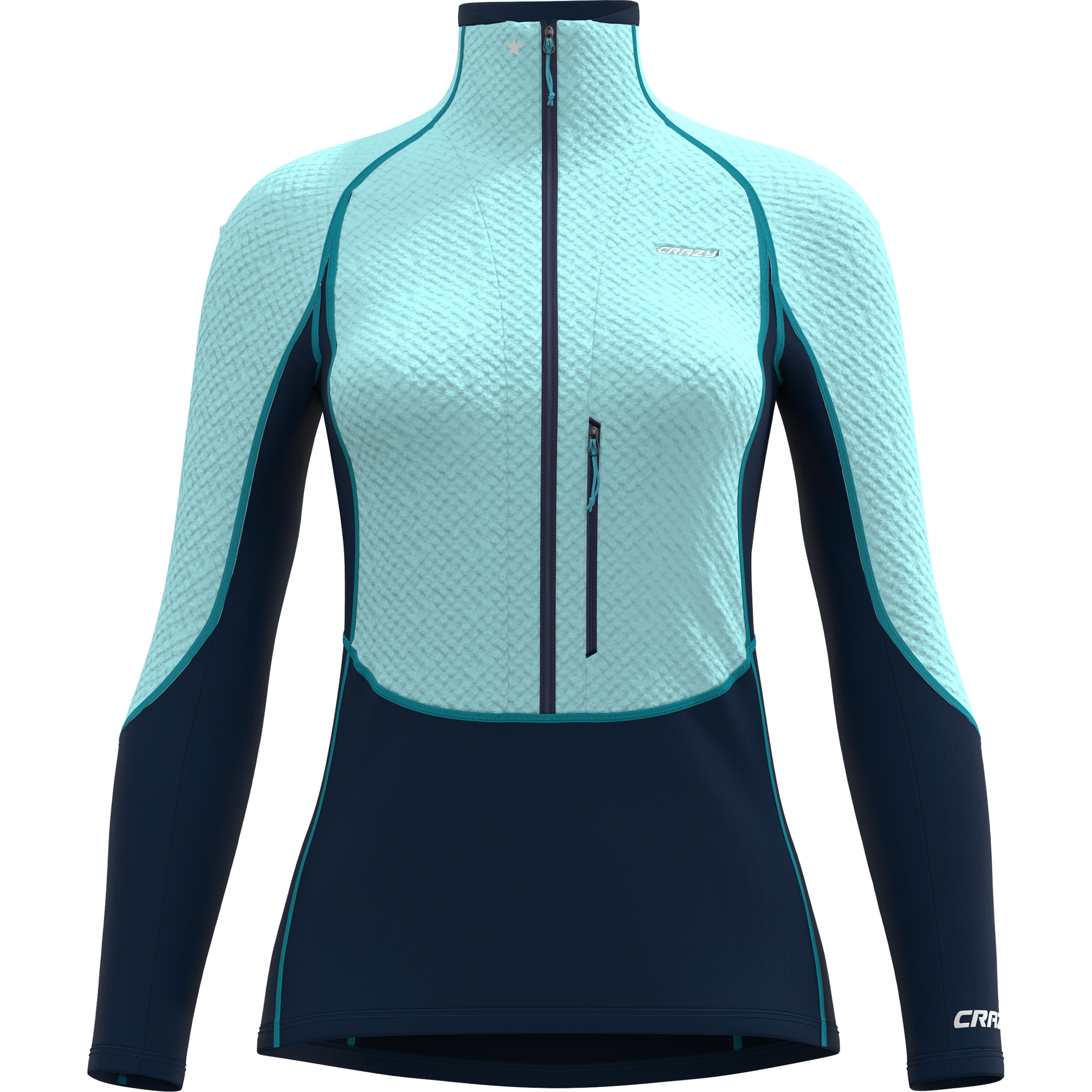 Crazy Stella Extrafleece Damen Pullover blau Größe M Trekking Elastisch