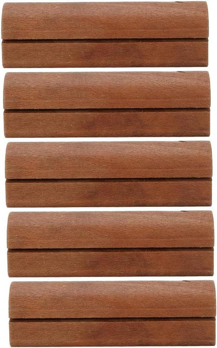 Houten Fotodisplaystandaard Donker - Kaarthouder voor Menu Presentatie - 10 x 2 x 3 cm