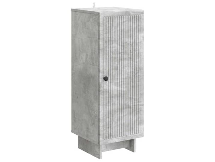 KGFHERENB Sideboard Betongrau 33x34,5x90 cm Holzwerkstoff Kommode Kompakter Flurschrank im nostalgischen Design mit 2 Regalböden und Metallgriff, ideal fürs Wohnzimmer und schmale Nischen.