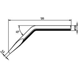 Ersa 0152JD Lötspitze Meißelform, gebogen Spitzen-Größe 5.3 mm Spitzen-Länge 129 mm Inhalt 1 St. 0152JD/SB