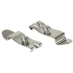 LogiLink Hutschienenhalter aus Edelstahl, 2 Stück, zur Befestigung von Mini Patchpanel