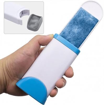 USA Free Shipping Shop Pet Hair Remover Brush & Reusable Lint Remover For Clothes, Furniture, Sofas And Carpets small Brush blue