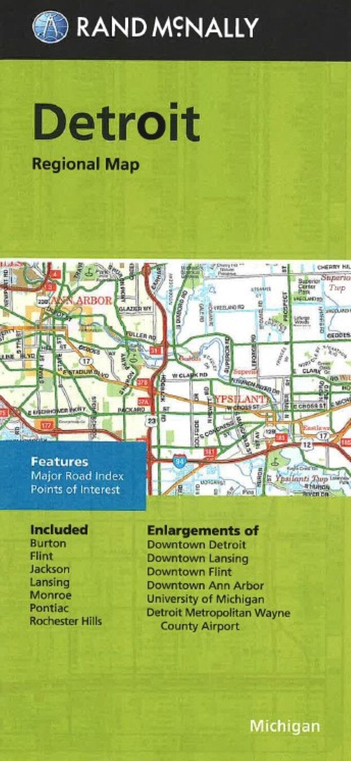 Carte régionale de Détroit   Rand McNally