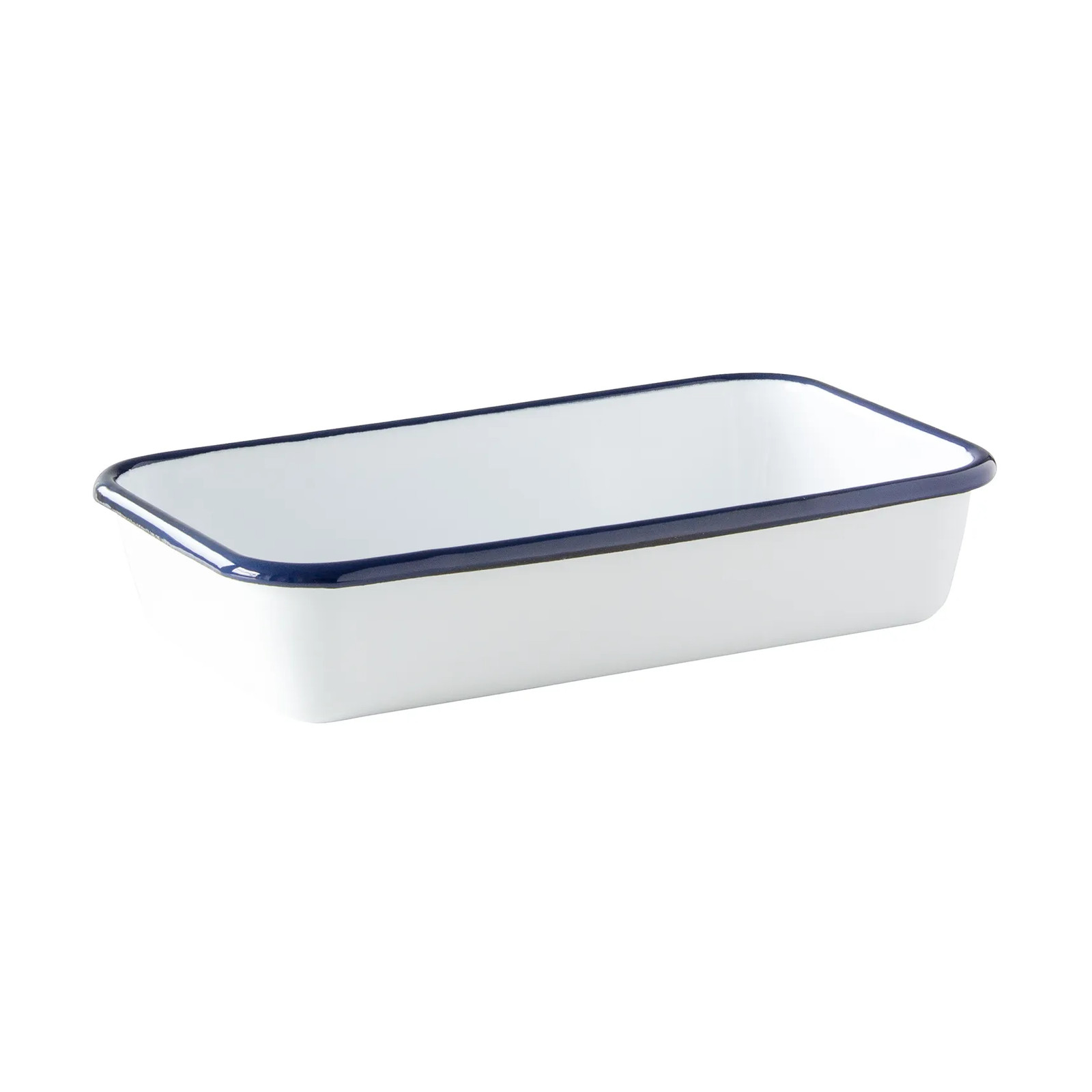 Kockums Jernverk ovenschaal wit-blauw, 23 x 13,5 cm