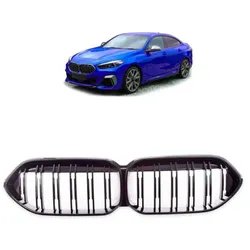 Set Sport Doppelsteg Kühlergrill schwarz Glanz passend für BMW 2er F44 Grand Coupe