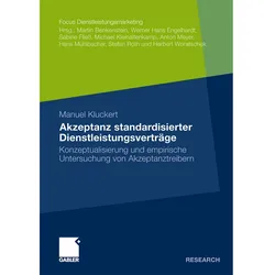 Akzeptanz standardisierter Dienstleistungsverträge, Fachbücher von Manuel Kluckert