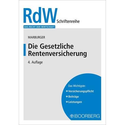 Die Gesetzliche Rentenversicherung, Taschenbuch von Dietmar Marburger, Richard Boorberg Verlag, 978-3-415-07193-3