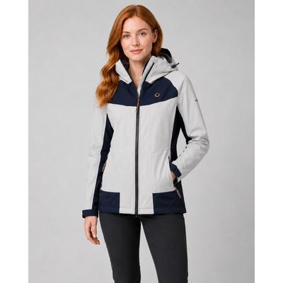 Outdoorjacke LPO "Franja Outdoorjacke", Damen, Gr. 46 (L), grau (wind chime), Web, 100% Polyester, regular fit hüftbedeckend, verstellbar verstellbar, Jacken Outdoorjacke