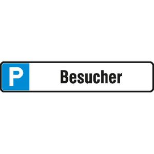 SafetyMarking Parkplatzschild aus Aluminium, 52 x 11 cm, Besucher