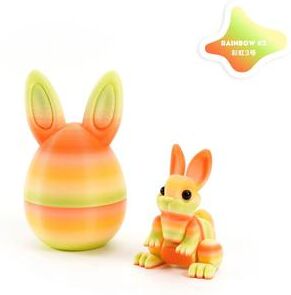 Uplift Picks Easter Rabbit Ornament 3D Printed Bunny Decor Egg Desktop Figurine j