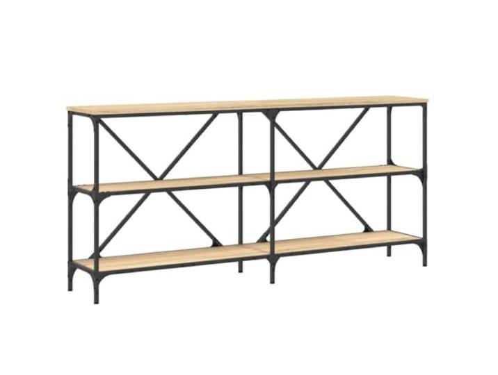 Favemtsl Konsolentisch Sonoma-Eiche 160x30x75 cm Flurtisch Eisen Eleganter Beistelltisch für Flur, Schlafzimmer und Wohnzimmer. Robuste Konstruktion aus Holzwerkstoff und Eisen.