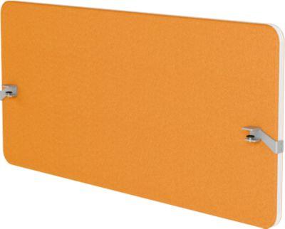 Hintertisch-Akustikwand Flex, 40 mm stark, mit Adapter, schallabsorbierend, modular erweiterbar, Tischmontage, B 1600 x H 600 mm, gelb