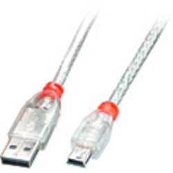LINDY USB-Kabel USB 2.0 USB-A Stecker, USB-Mini-B Stecker 5.00 m Transparent 41785