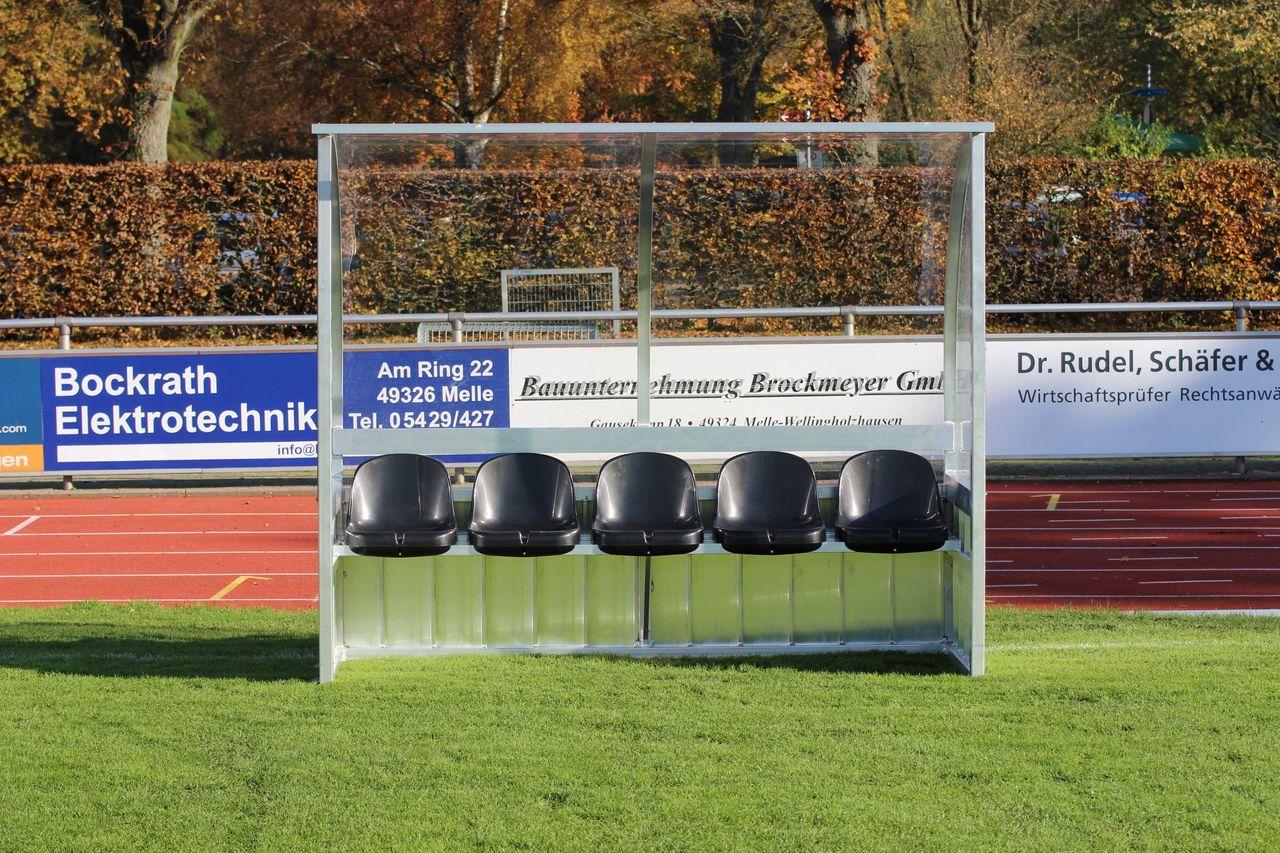 Spielerkabine Premium Plus 2.5 Meter Ohne Sitzschalen grün