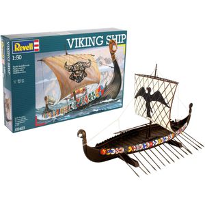 Revell Modellbausatz 05403 Viking Ship, 131 Teile, Level 3, ab 10 Jahre, Maßstab 1:50