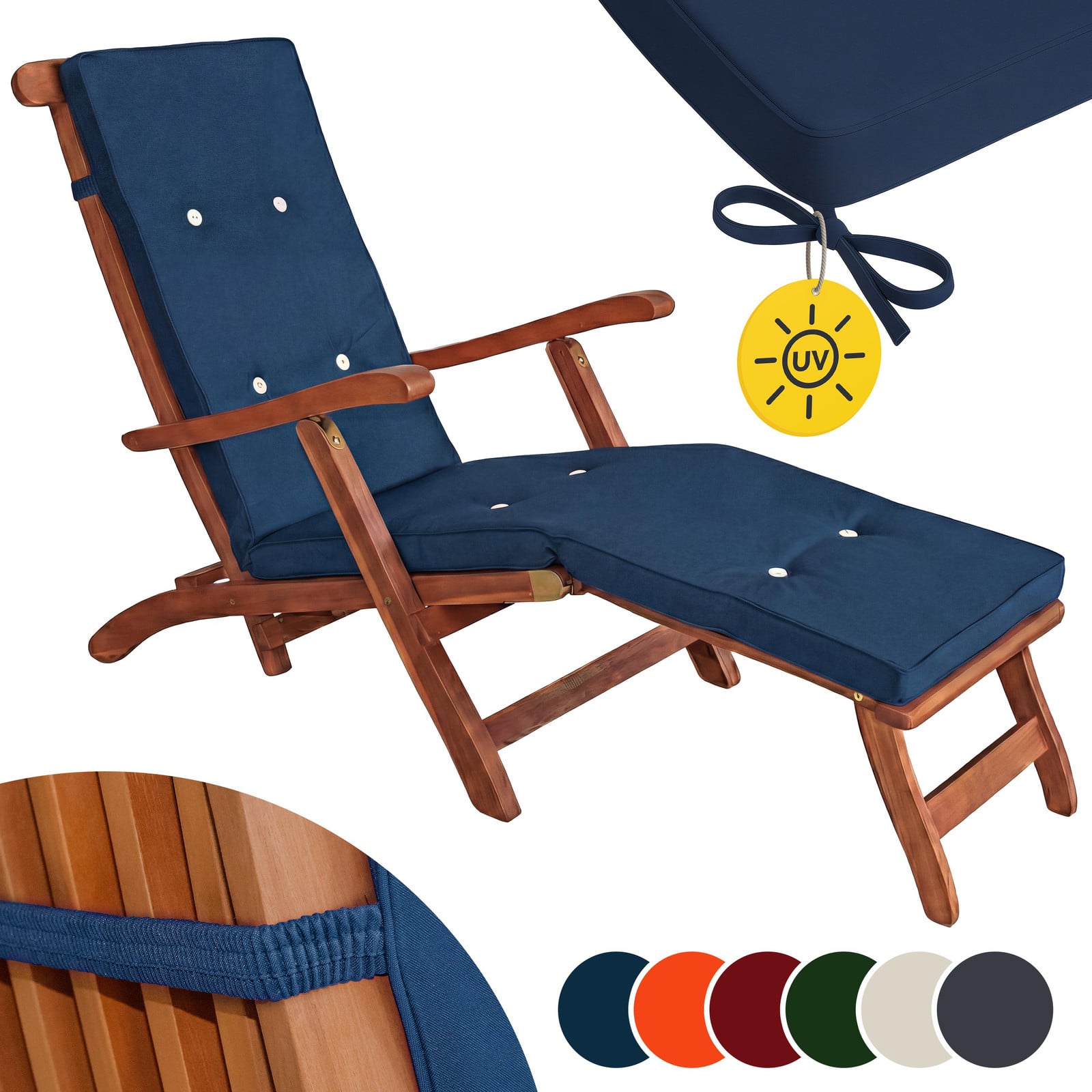 Detex Onderleggers voor volwassenen, blauw, linnenlook