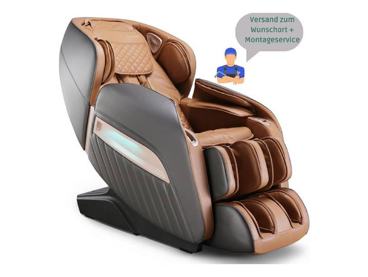 NAIPO Massagesessel Shiatsu Zero-Gravity Massagestuhl, Wärmetherapie, 3D Surround-Sound, USB, Bluetooth, Award Winner