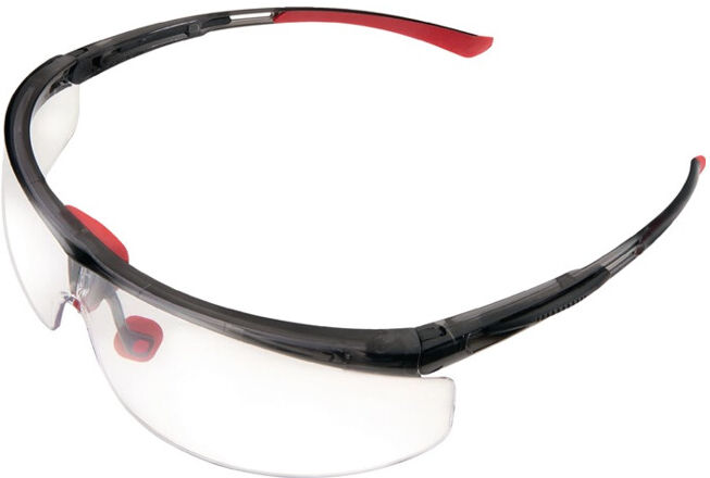 Lunettes de protection Adaptec EN 166-1FT branche noir/rouge, verres transparent ; Honeywell (1030749HS)